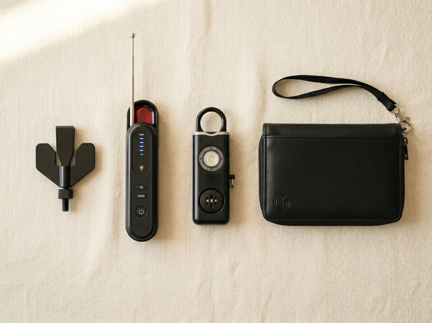 Privore Travel Kit all four real products flat-lay